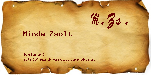 Minda Zsolt névjegykártya